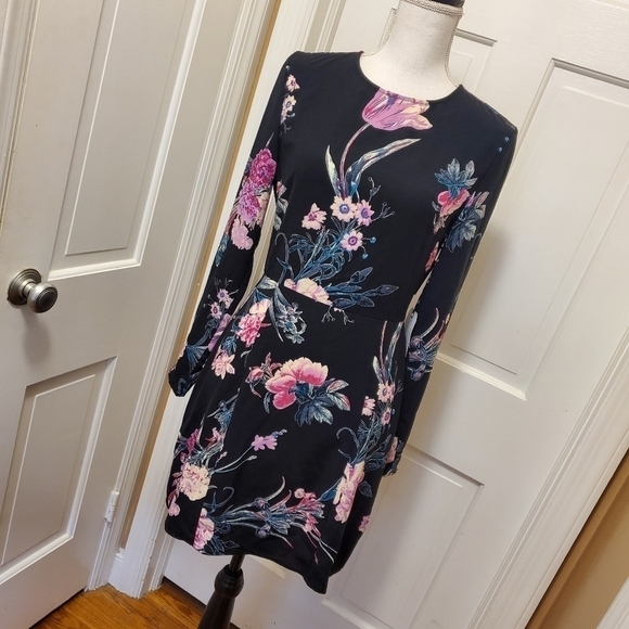 NWT Leith Floral Print A-Line Mini Dress Size Small Retail $49.00 - Picture 2 of 13